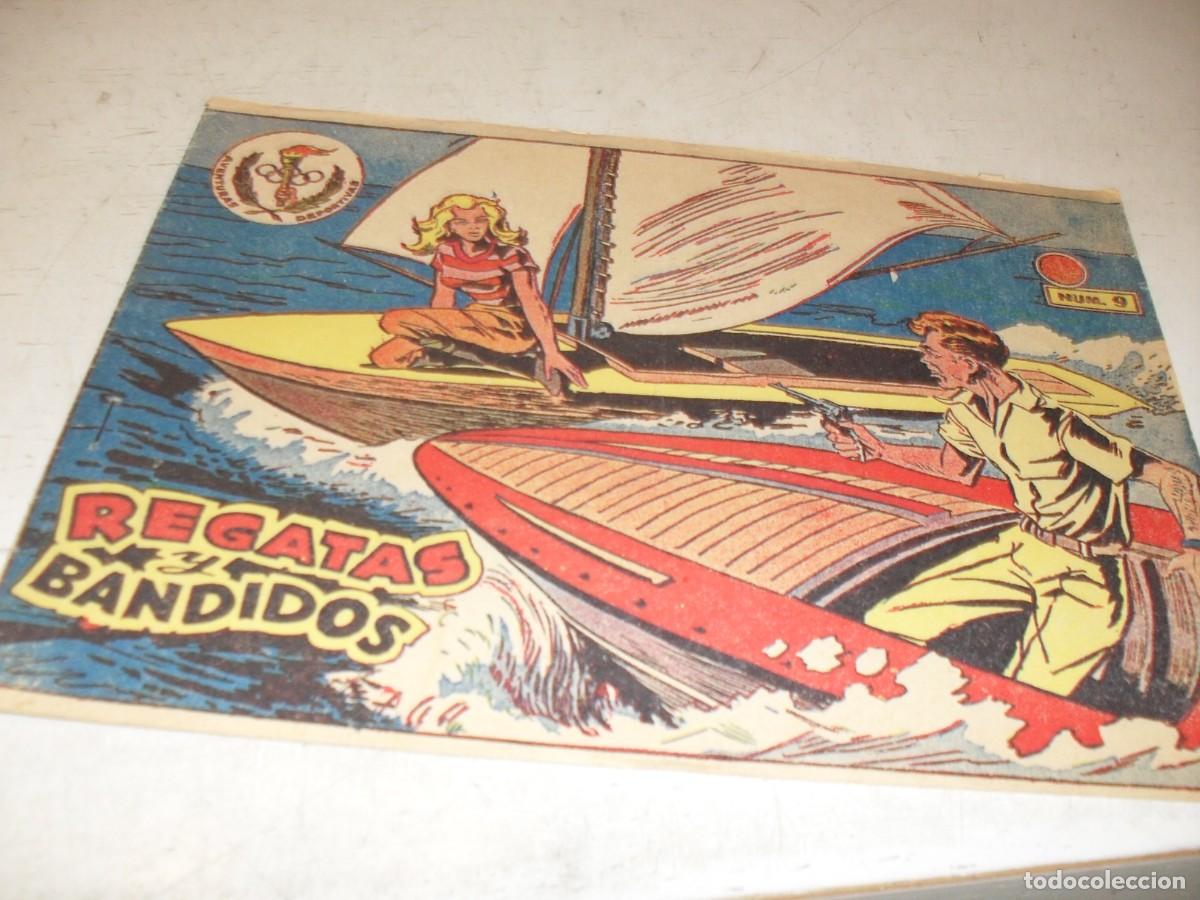 Comics: (ORIGINAL),AVENTURAS DEPORTIVAS N&ordm; 9,DE 20,REGATAS Y BANDIDOS.RICART,1957
