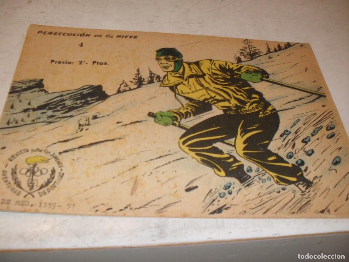 Tebeos: (ORIGINAL),AVENTURAS DEPORTIVAS N&ordm; 4,PERSECUCION EN LA NIEVE,DE 20.RICART,A&Ntilde;O 1957