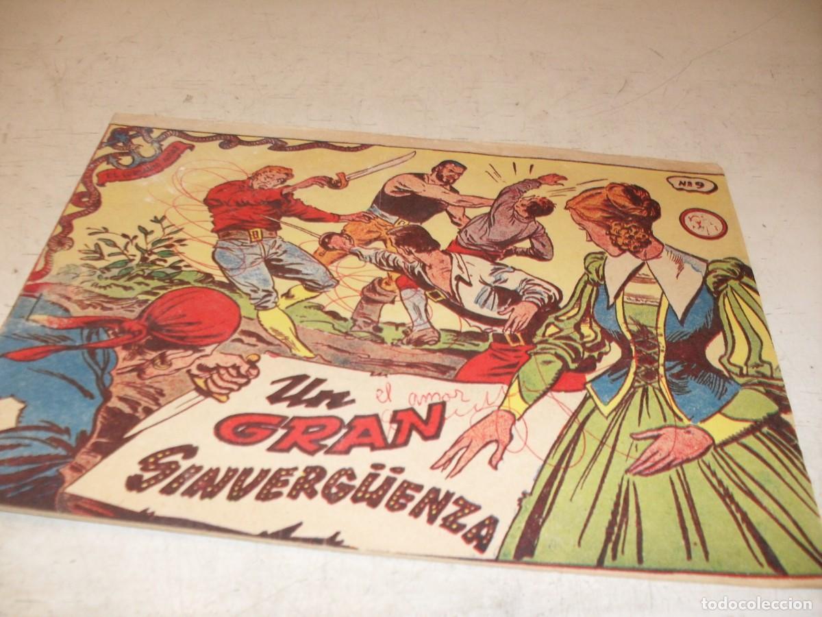 Tebeos: (ORIGINAL),EL CORSARIO AUDAZ N&ordm; 9,UN GRAN SINVERGUENZA,DE 15.RICART,A&Ntilde;O 1955