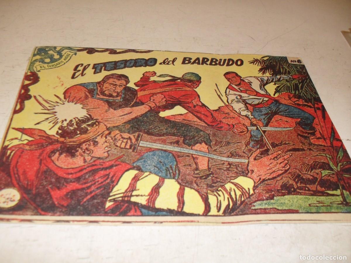 Tebeos: (ORIGINAL),EL CORSARIO AUDAZ N&ordm; 6,EL TESORO DEL BARBUDO,DE 15.RICART,A&Ntilde;O 1955
