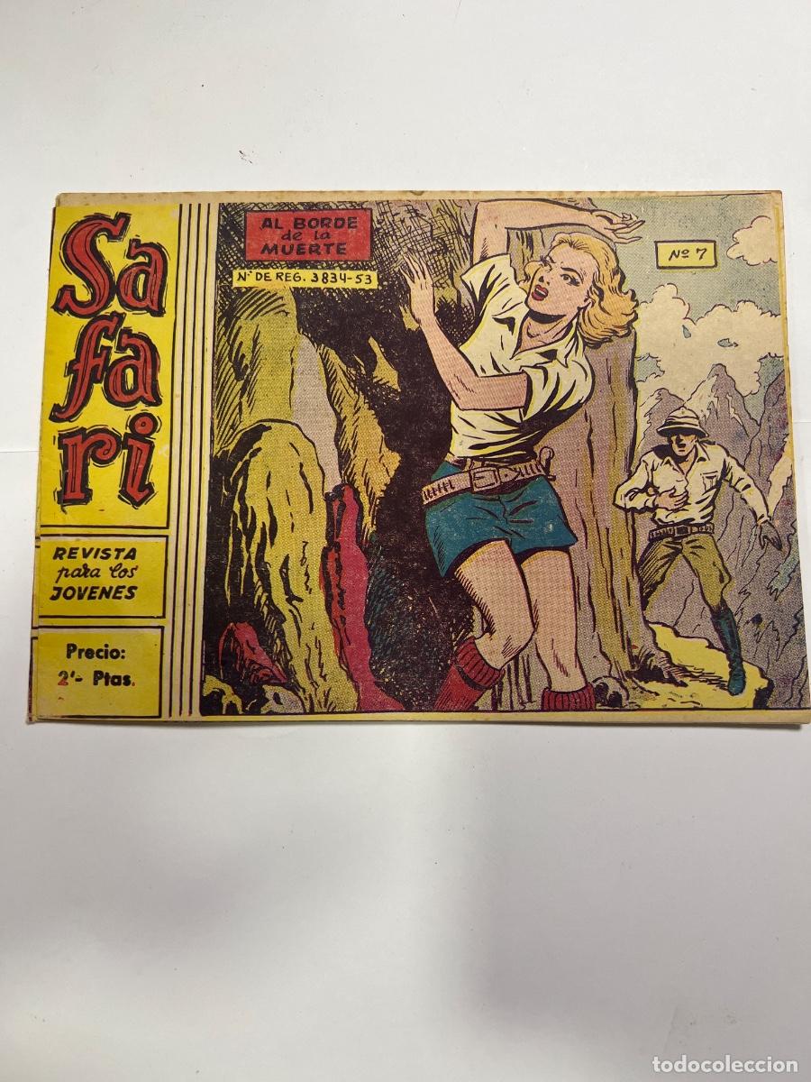 Tebeos: SAFARI. AL BORDE DE LA MUERTE. N&deg; 7. REVISTA PARA LOS J&Oacute;VENES. RICART.