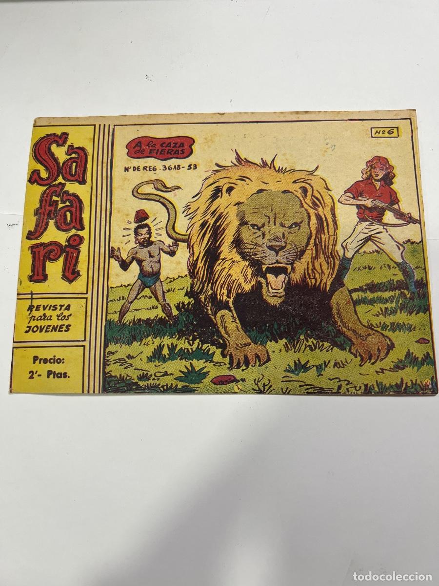 Tebeos: SAFARI. A LA CAZA DE FIERAS. N&deg; 6. REVISTA PARA LOS J&Oacute;VENES. RICART.