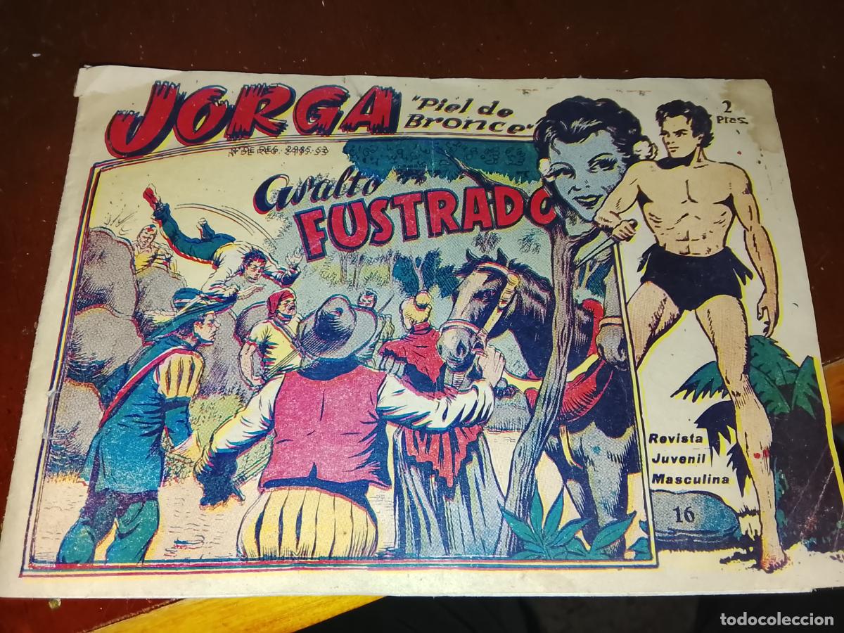 Tebeos: Tebeo Original JORGA &rdquo;Piel de Bronce&rdquo; N&ordm; 16 - Asalto Frustrado (Ed. Ricart, 1963) Reedicion de 1963
