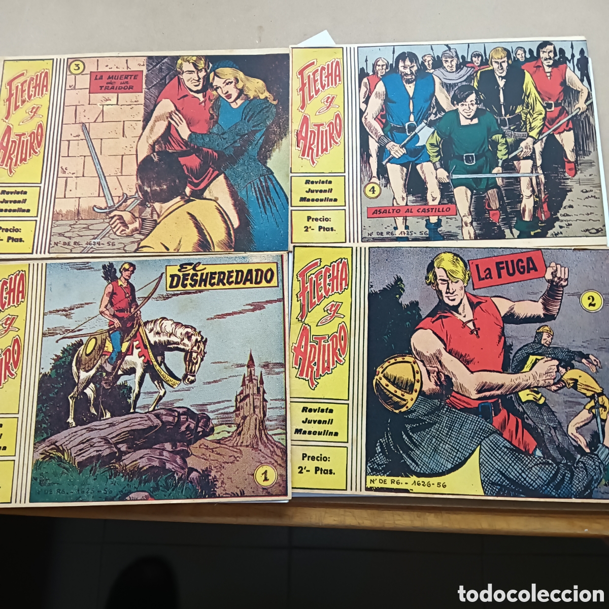 Tebeos: FLECHA Y ARTURO N&Uacute;M 1-2-3-4 EDI. RICART ORIGINAL