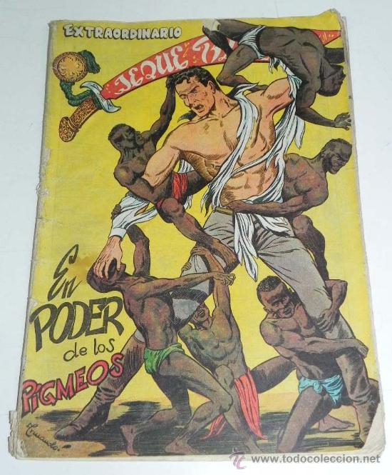 Tebeos: Extraordinario Jeque Blanco num. 3 - en poder de los pigmeos, original - ed. rollan - , p - Foto 1