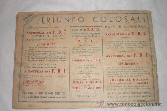 Tebeos: AVENTURAS DEL FBI N&ordm; 5 ED. ROLLAN - Foto 2