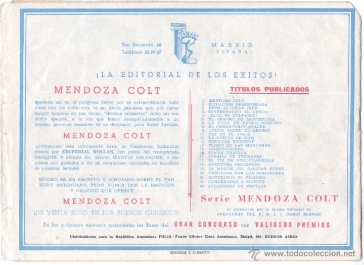 Tebeos: MEN3DOZA COLT ORIGINAL N&ordm; 23 EDI. ROLLAN 1955 - - Foto 2