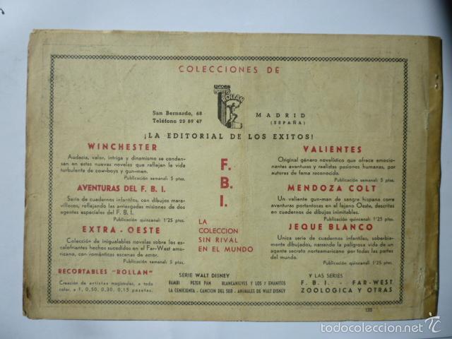 Tebeos: COMIC AVENTURAS DEL FBI. N&ordm; 133. ORIGINAL. - Foto 2