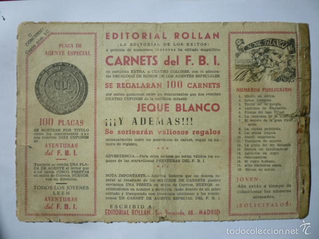 Tebeos: COMIC AVENTURAS DEL FBI. N&ordm; 6. ORIGINAL. - Foto 3