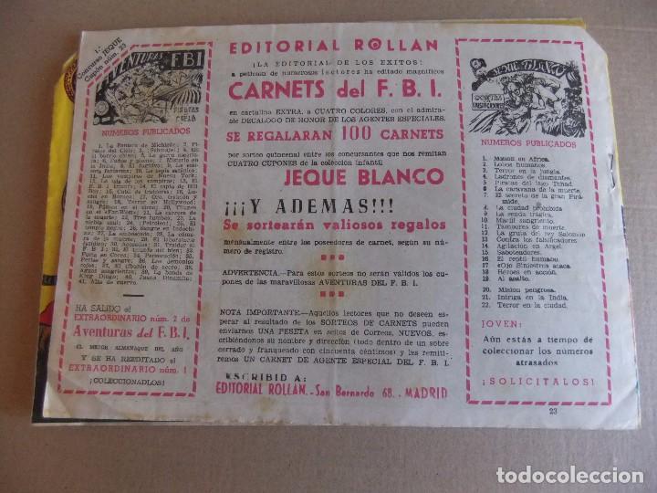 Tebeos: JEQUE BLANCO N&ordm; 23 EDITORIAL ROLLAN ORIGINAL - Foto 2