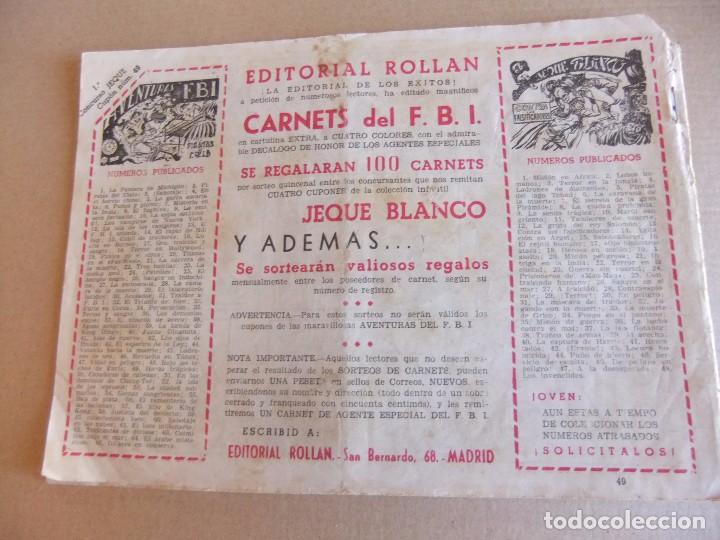 Tebeos: JEQUE BLANCO N&ordm; 49 EDITORIAL ROLLAN ORIGINAL - Foto 2