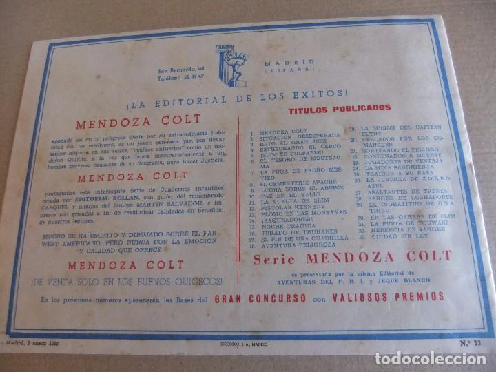 Tebeos: MENDOZA COLT N&ordm; 33 EDITORIAL ROLLAN - Foto 2