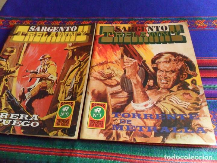 Tebeos: SARGENTO TRELAWNY NºS 1 TORRENTE DE METRALLA Y 2 BARRERA DE FUEGO. ROLLÁN 1973. MBE. RAROS.
