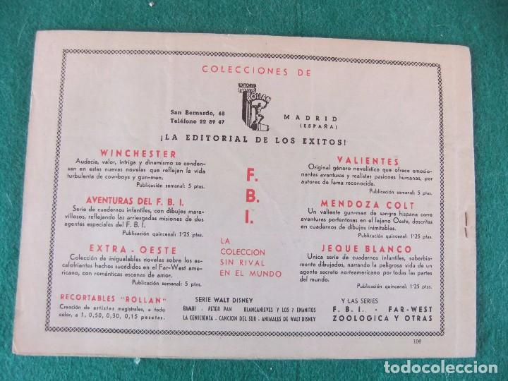 Tebeos: JEQUE BLANCO N&ordm; 106 EDITORIAL ROLLAN ORIGINAL - Foto 2