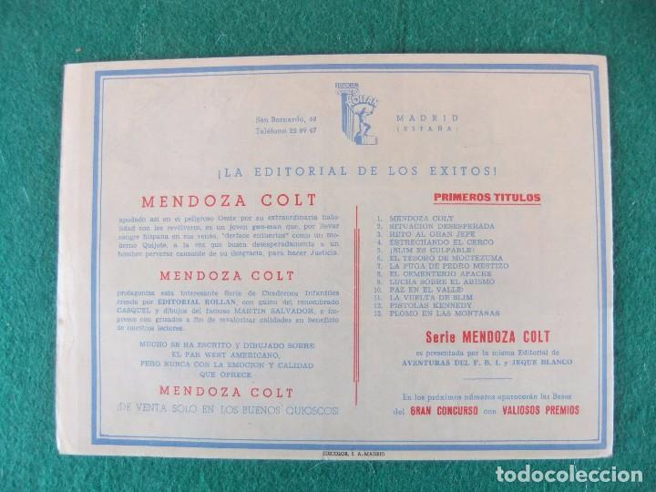 Tebeos: MENDOZA COLT N&ordm; 11 EDITORIAL ROLLAN ORIGINAL - Foto 2