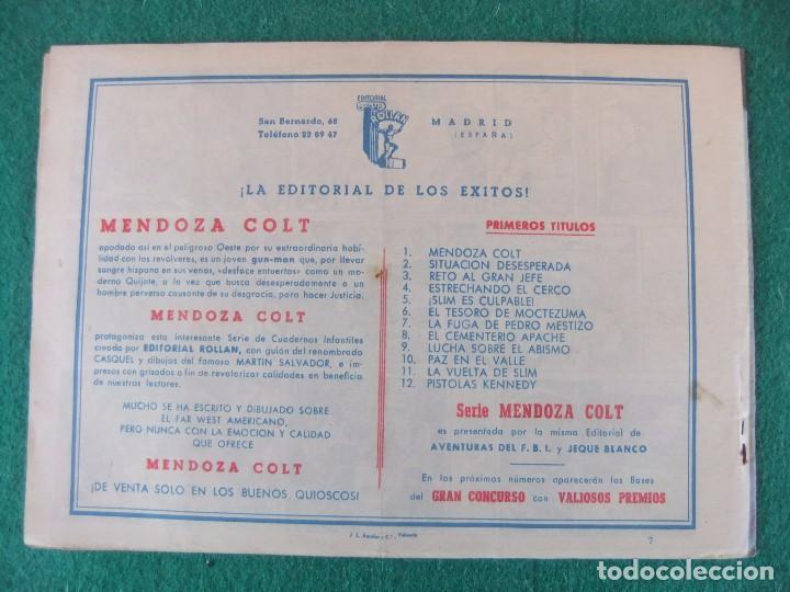 Tebeos: MENDOZA COLT N&ordm; 7 EDITORIAL ROLLAN ORIGINAL - Foto 2