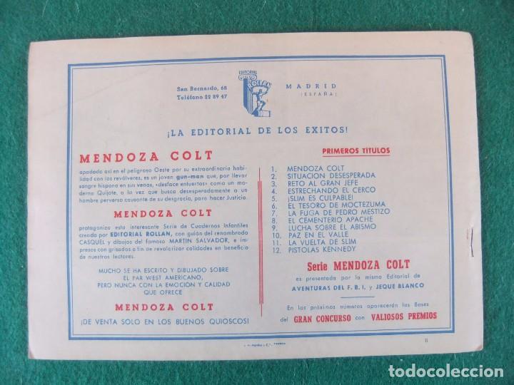Tebeos: MENDOZA COLT N&ordm; 6 EDITORIAL ROLLAN ORIGINAL - Foto 2
