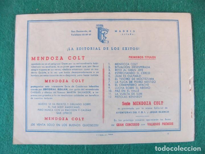 Tebeos: MENDOZA COLT N&ordm; 8 EDITORIAL ROLLAN ORIGINAL - Foto 2