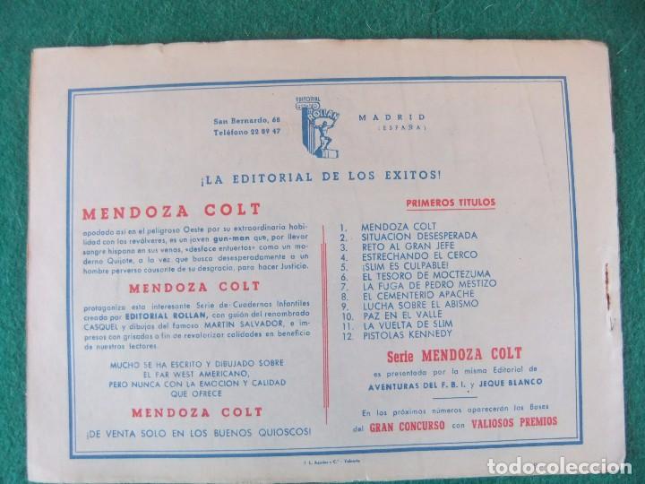 Tebeos: MENDOZA COLT N&ordm; 9 EDITORIAL ROLLAN ORIGINAL - Foto 2