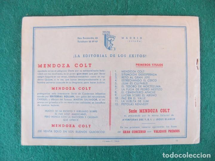 Tebeos: MENDOZA COLT N&ordm; 11 EDITORIAL ROLLAN ORIGINAL - Foto 2