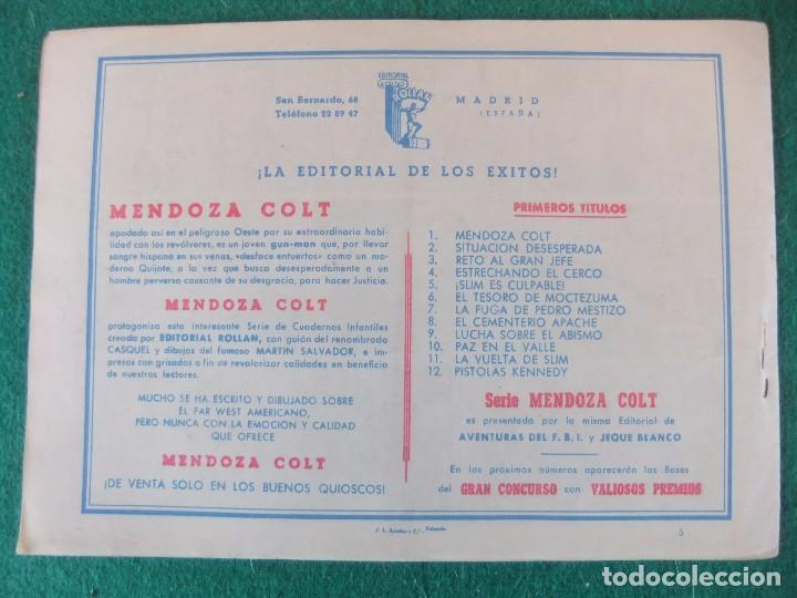 Tebeos: MENDOZA COLT N&ordm; 5 EDITORIAL ROLLAN ORIGINAL - Foto 2