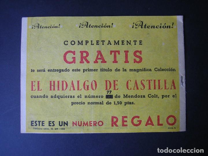 Tebeos: EL HIDALGO DE CASTILLA N&ordm;1 (1959, ROLLAN) - Foto 2