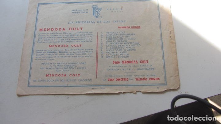 Tebeos: MENDOZA COLT N&ordm; 12 ROLLAN ORIGINAL ARX50 - Foto 2