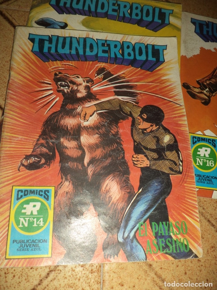 Tebeos: Lote de 3 comics Thunderbolt.N&ordm;14,15 Y 16.Roll&aacute;n 1973,serie azul. - Foto 2