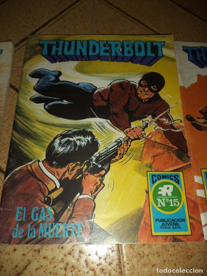 Tebeos: Lote de 3 comics Thunderbolt.N&ordm;14,15 Y 16.Roll&aacute;n 1973,serie azul. - Foto 3