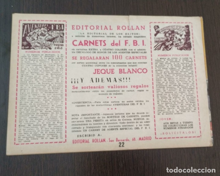 Tebeos: JEQUE BLANCO TERROR EN LA CIUDAD. NUMERO 22 - Foto 2