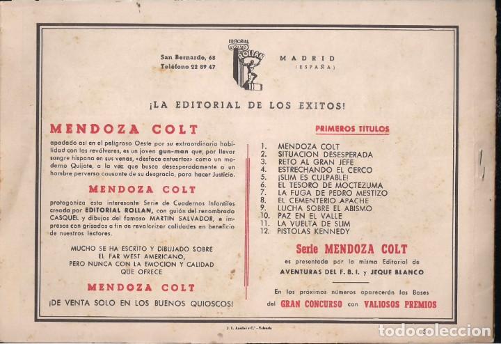 Tebeos: MENDOZA COLT N&ordm; 3: RETO AL GRAN JEFE - Foto 2