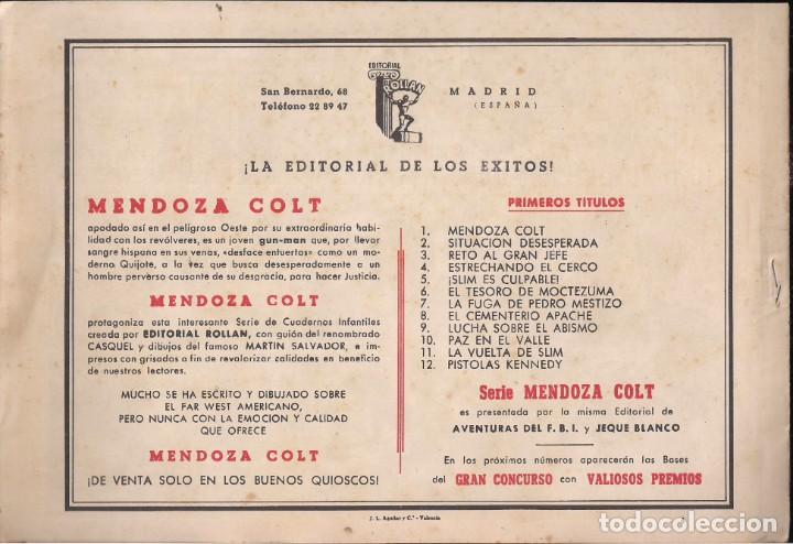 Tebeos: MENDOZA COLT N&ordm; 4: ESTRECHANDO EL CERCO - Foto 2