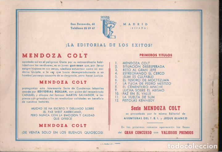 Tebeos: MENDOZA COLT N&ordm; 6: EL TESORO DE MOCTEZUMA - Foto 2