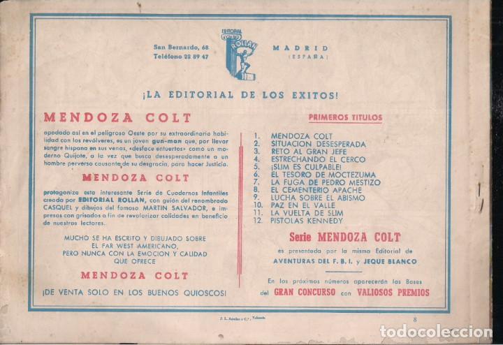 Tebeos: MENDOZA COLT N&ordm; 8: EL CEMENTERIO APACHE - Foto 2