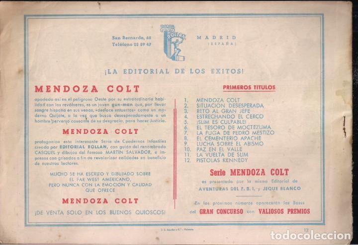 Tebeos: MENDOZA COLT N&ordm; 12: PISTOLAS KENNEDY - Foto 2