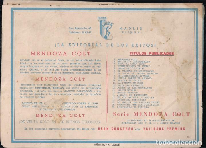 Tebeos: MENDOZA COLT N&ordm; 21: SORTEANDO EL PELIGRO - Foto 2