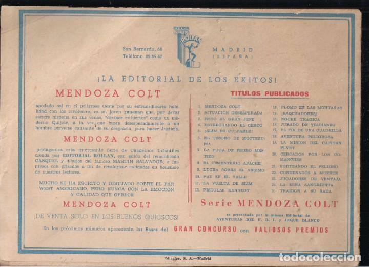 Tebeos: MENDOZA COLT N&ordm; 25: TRAIDOR A SU RAZA - Foto 2