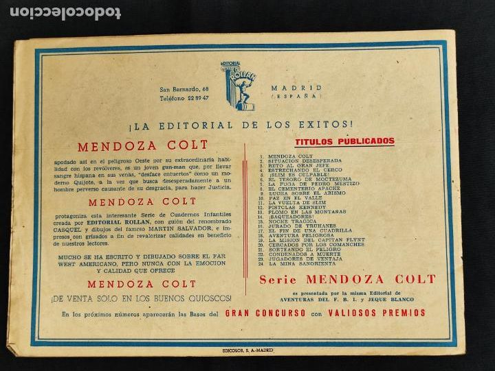 Tebeos: MENDOZA COLT - N&ordm; 24 - LA MINA SANGRIENTA - ORIGINAL - ROLLAN - Foto 2