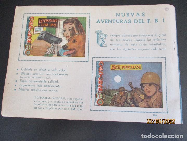 Tebeos: FBI, AVENTURAS DEL (1951, ROLLAN) 165 &middot; 20-IX-1957 &middot; LA JUSTICIA AL ACECHO - Foto 3