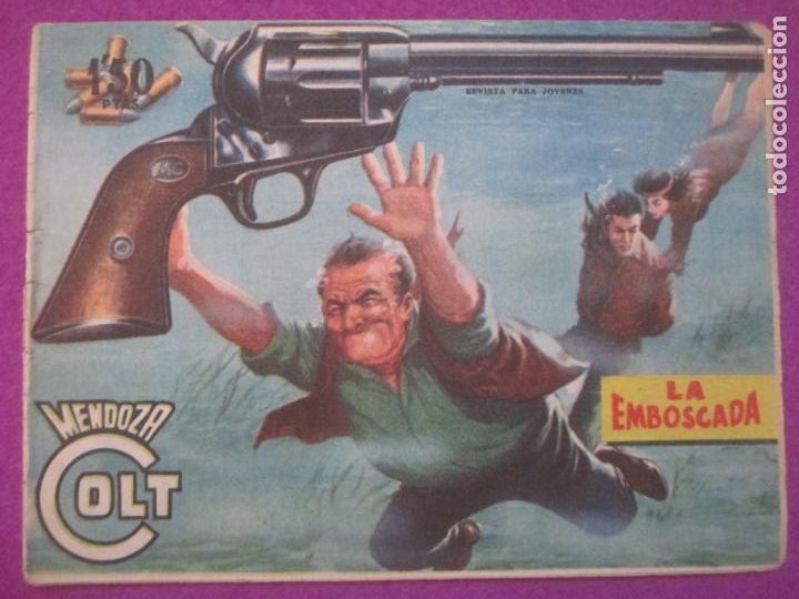 Tebeos: TEBEO MENDOZA COLT LA EMBOSCADA 1958 ED. ROLLAN N&ordm;57 - Foto 1