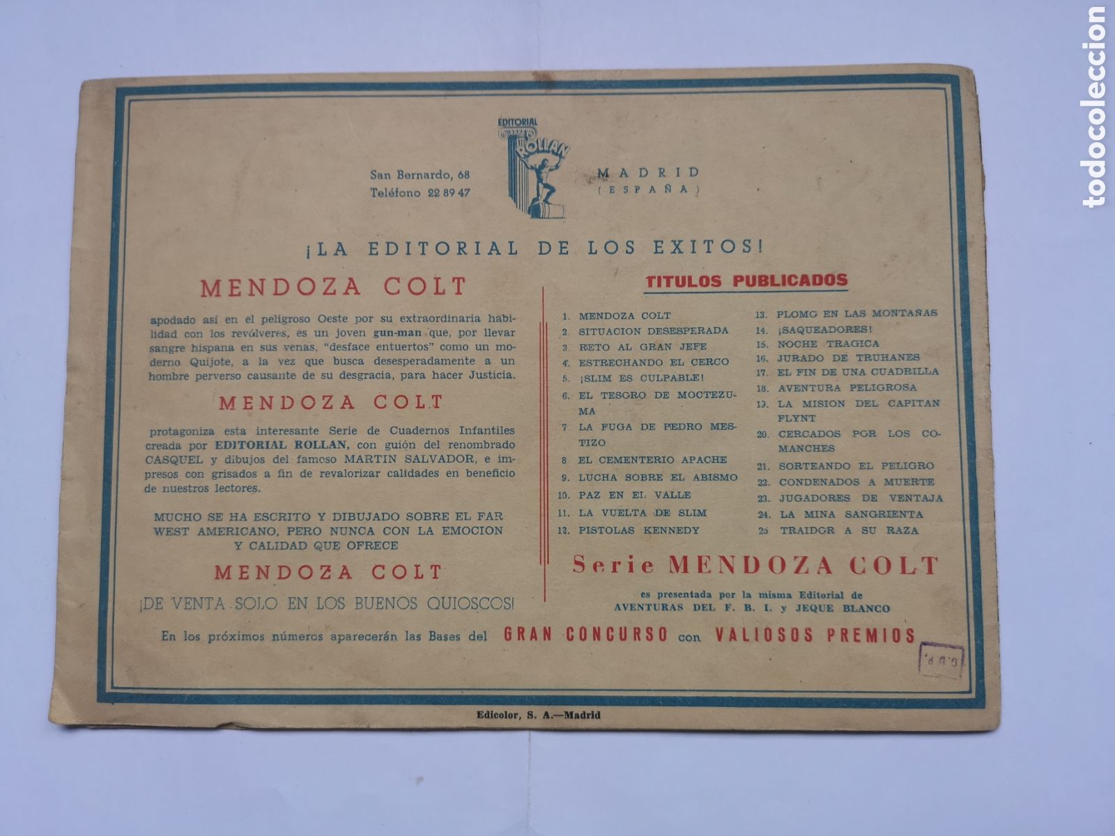 Tebeos: Mendoza Colt numero 76 - Foto 6