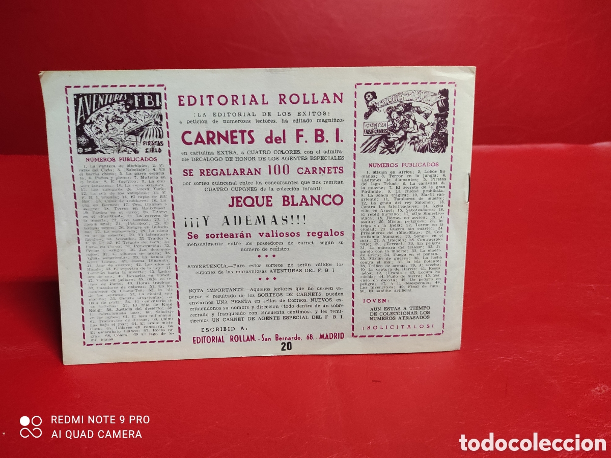 Tebeos: Comics jeque blanco n&ordm;20 editorial roll&aacute;n, facsimil - Foto 2