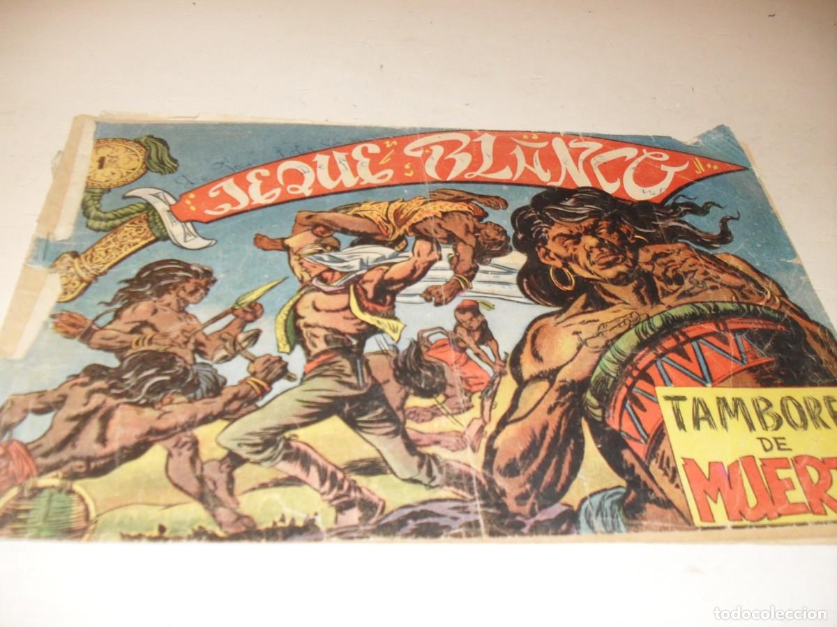 Tebeos: JEQUE BLANCO N&ordm; 11 TAMBORES DE MUERTE,(DE 137).ROLLAN,A&Ntilde;O 1952. - Foto 1