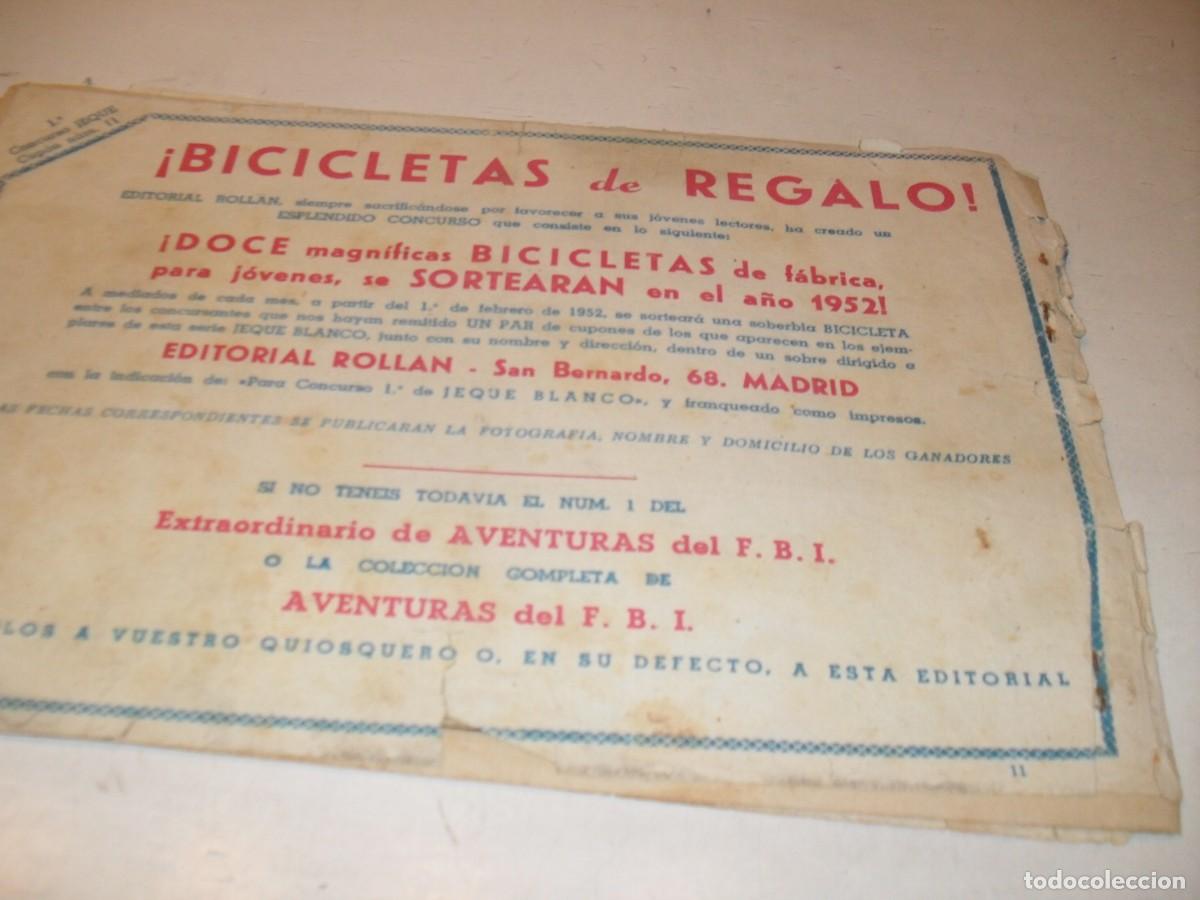 Tebeos: JEQUE BLANCO N&ordm; 11 TAMBORES DE MUERTE,(DE 137).ROLLAN,A&Ntilde;O 1952. - Foto 2