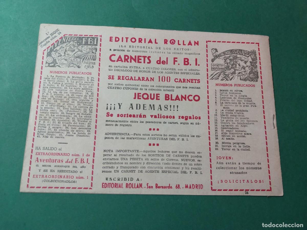 Tebeos: Jeque Blanco N&ordm; 24 Editorial Rollan 1952 - Foto 2