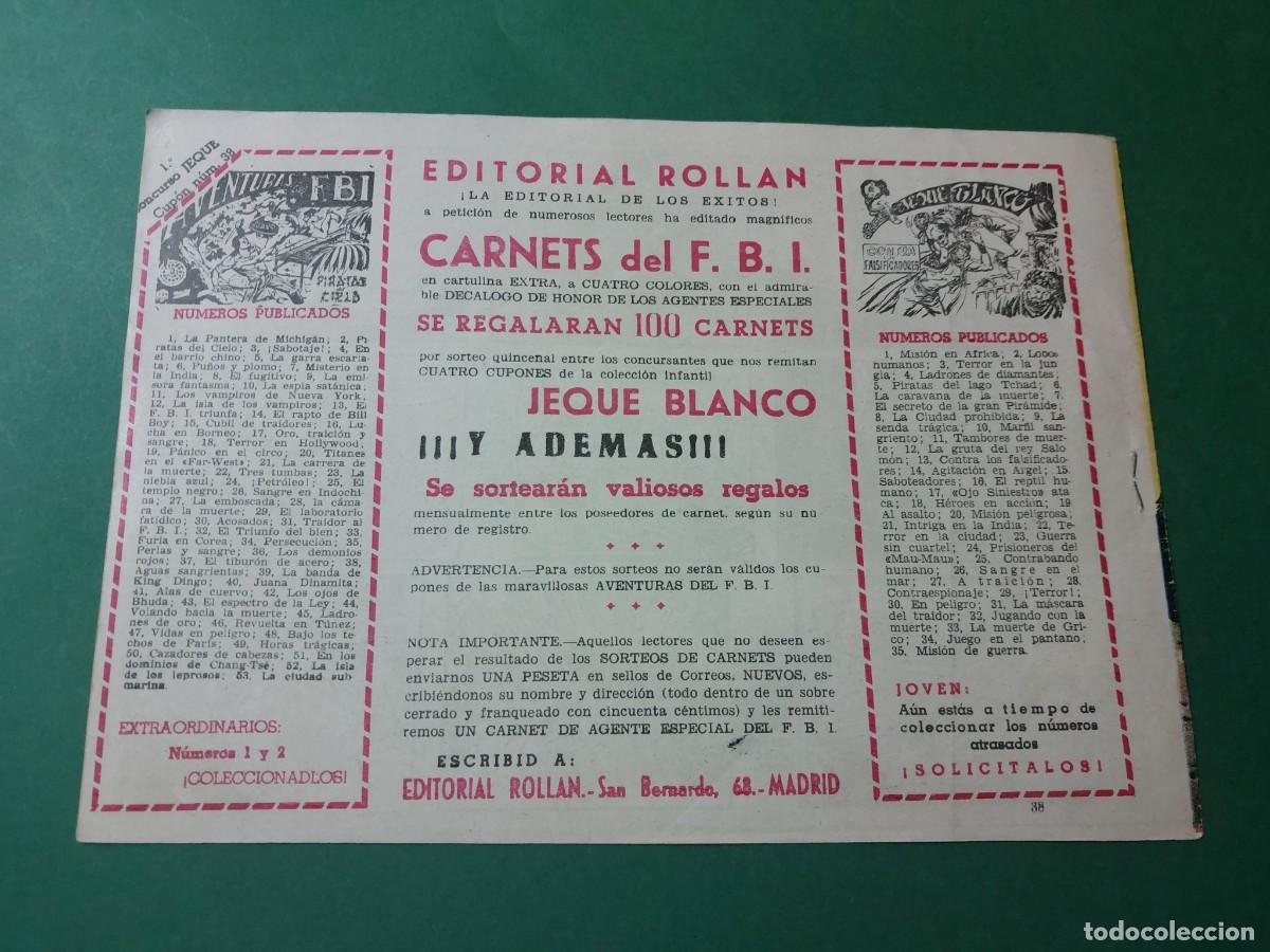 Tebeos: Jeque Blanco N&ordm; 38 Editorial Rollan 1952 - Foto 2