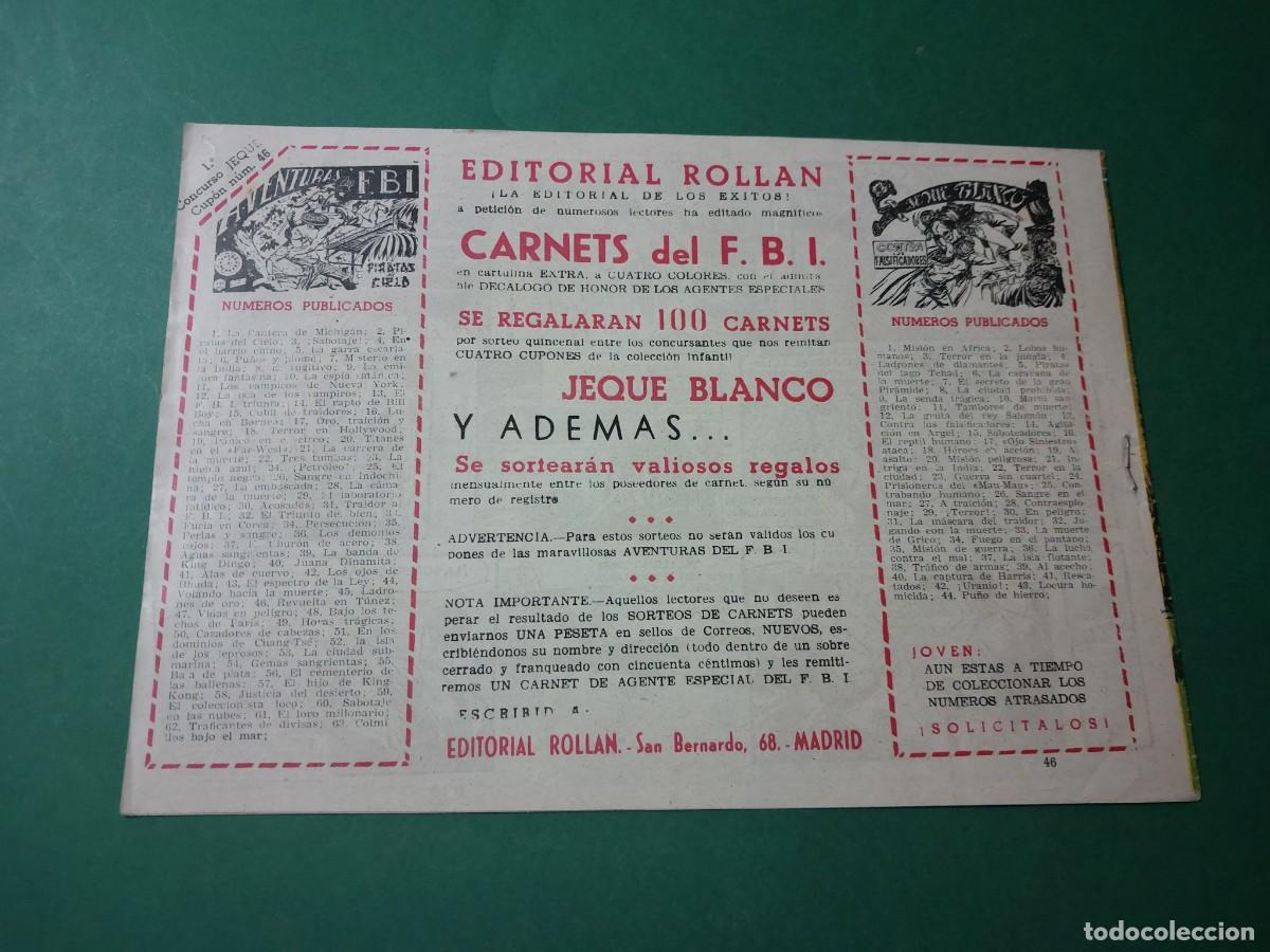 Tebeos: Jeque Blanco N&ordm; 46 Editorial Rollan 1952 - Foto 2