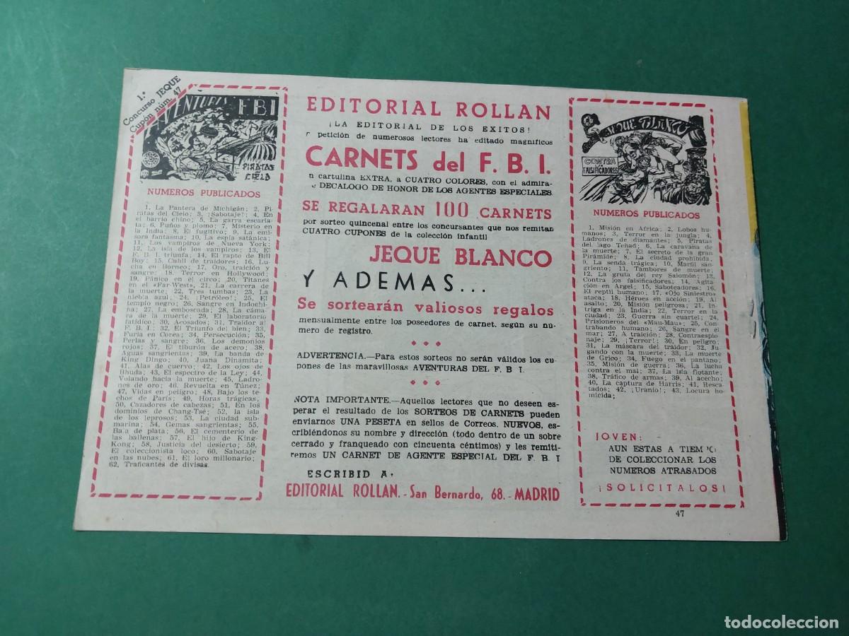 Tebeos: Jeque Blanco N&ordm; 47 Editorial Rollan 1952 - Foto 2