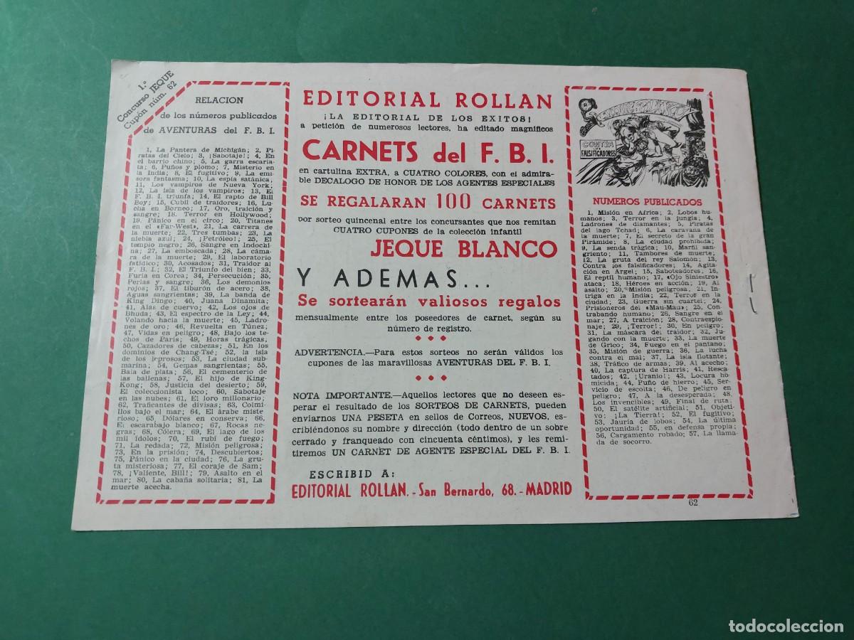 Tebeos: Jeque Blanco N&ordm; 62 Editorial Rollan 1952 - Foto 2