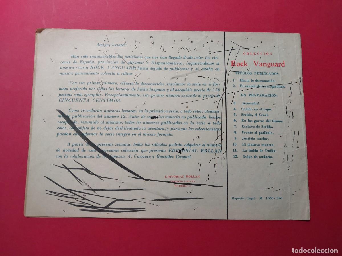 Tebeos: Rock Vanguard N&ordm; 1 Original Editorial Rollan 1961 - Foto 2